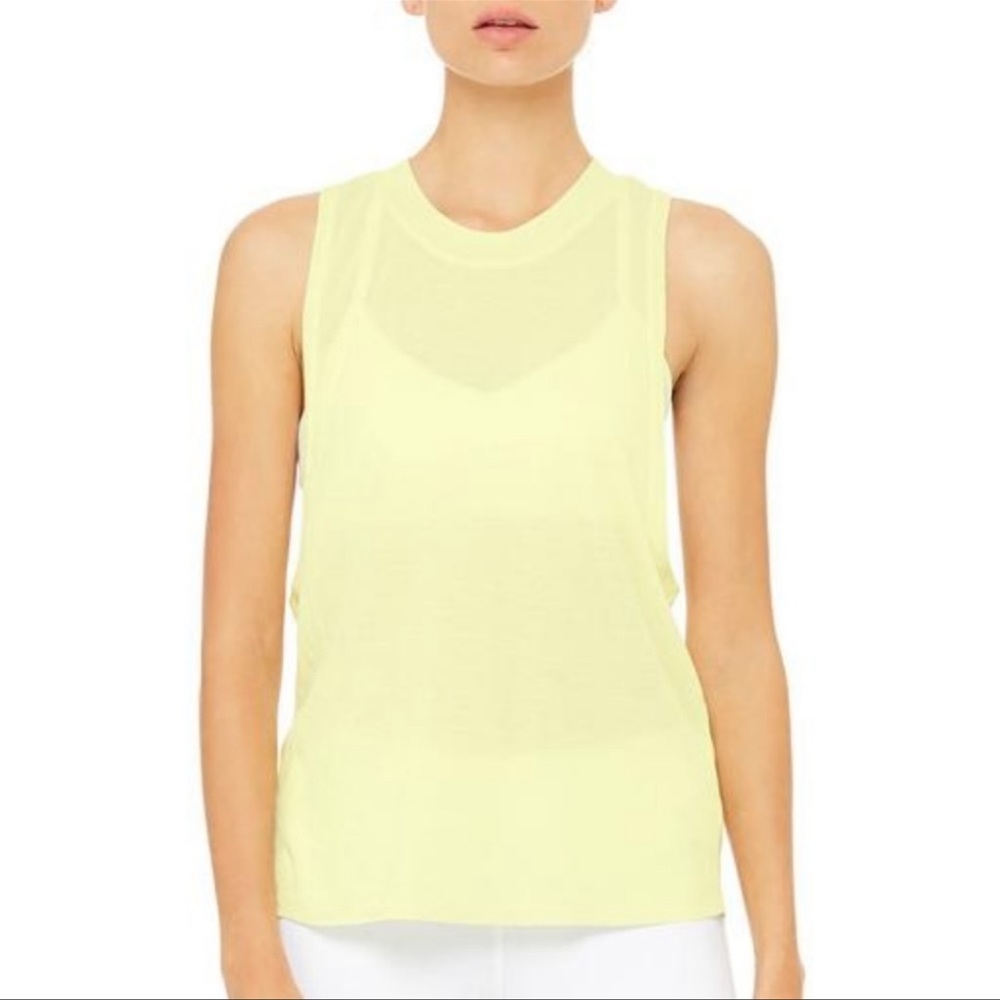 Alo Yoga Heatwave Muscle Tank Citrine M